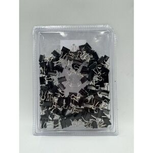 Mini  Black Binder Clips - 120 Pieces in Package NEW IN PACKAGE FACTORY SEALED